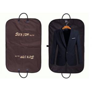 Brown Oxford Suit Garment Bags Waterproof With Leather Handles