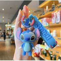 China Stitch Disney PVC Keyring 3D Keychain Pendant Bag Charm on sale