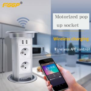 Retractable Tabletop Hidden Vertical Electrical Socket With USB Port