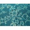 China Vintage Metallic Lace Fabric Blue , Nylon Tulle Floral Lace Fabric SYD-0002 wholesale