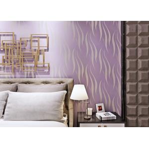 Elegant Purple Removable Wall Paper , Hotel Modern Wall Covering