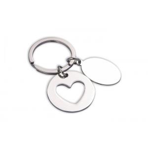 Round Pendant Heart Shaped Key Holder Multifunction Laser Engraving