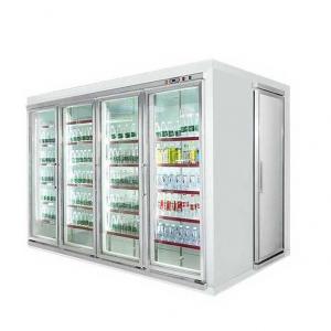 China Commercial Beverage Cooler , Glass Door Display Cold Room For Beverage supplier