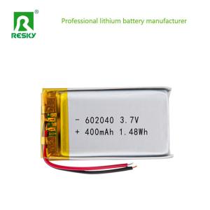 China Rechargeable lithium polymer battery cell 602040 400mAh 450mAh 3.7V power lipo battery wholesale