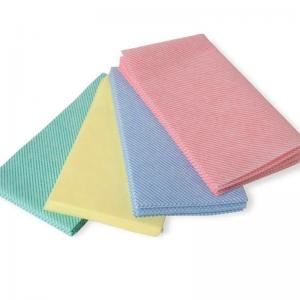 Durable Polyester Non Woven Clothing , Twill Pattern Non Woven Kitchen Wipes