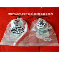 China Garment / Pillow Packaging Poly Bag Clear Drawstring Plastic Bags on sale