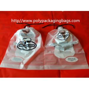 Garment / Pillow Packaging Poly Bag Clear Drawstring Plastic Bags