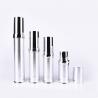 China Silver Color Airless Cosmetic Bottles Airless Pump Container For Personal Care wholesale