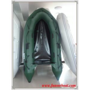 Chinese inflatable boat for 4 person 0.9mm PVC Plywood floor
