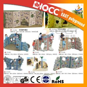 China Outdoor Rock Plastic Climbing Wall Steel Pipe Structure PVC Coated Deck supplier