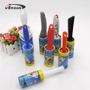 Eco-friendly fashionale handle printed paper sticky lint roller