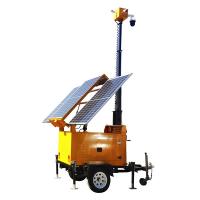 22ft Mast Solar Camera Trailer For Parking Lot Security Systems