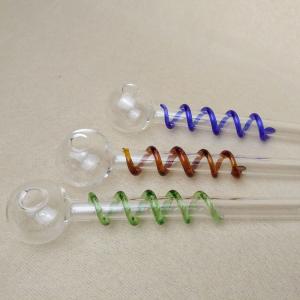 Hand Blown Glass Smoking Tubes Clear Glass Oil Nail Pipes Long Using Life