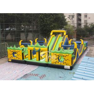 China Adults N kids outdoor giant theme park inflatable playground with big slides for sale supplier