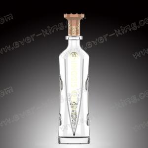 750ML Super White Glass ODM Brandy Glass Bottle