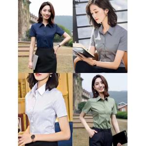 China Lady Fashion Polo Shirts Long Short Sleeve Regular Shirts Formal Dress Kcs3 supplier