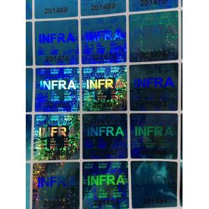 Polyester Film Holographic Security Stickers With Foreign Language Text Design
