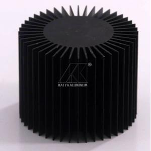 China 6063 Black Anodized Heat Sink Aluminum Profiles Small Size Round Alloy For Led supplier
