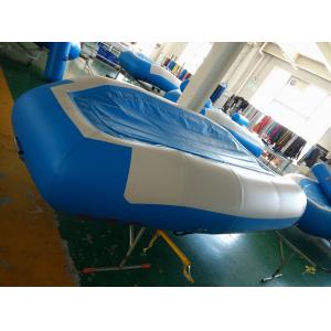 Blue Inflatable River Raft PVC Reinforced Bottom 4 Person Inflatable Raft