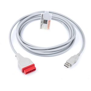 Gray TPU IBP Adapter Cable Durable Compatible For GE Marquette To USB