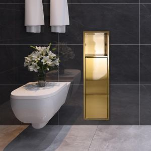 China 23.8x5.8x5.6 Inches Toilet Plunger Storage Cabinet Wall Mounted Rectangular Shape wholesale