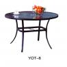Cast aluminum outdoor dining set modern Glass Furniture Popular   (YOT-4)