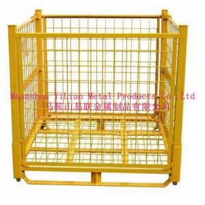 China easy to operation folding metal wire container supplier