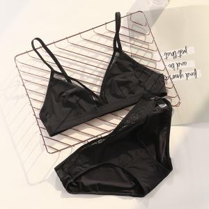 China ODM Plus Size Bra Sets Strapless 18-35 Years Women'S Brief Sets Black Lingerie supplier