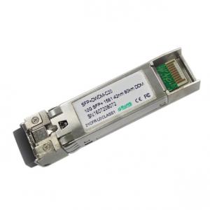 10G DWDM SFP+ ZR 80KM 24dB EML C-Band 50GHz 100GHz 200GHz ITU Grid