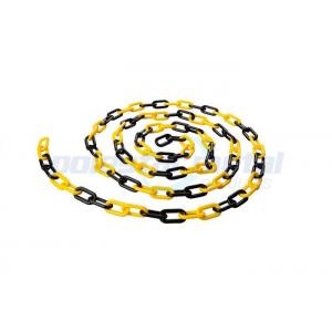 China 8 MM Diameter Traffic Cone Plastic Chain Link With Black Yellow Color supplier