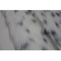 China black spot on a white background Long Hair Fur Fabric，Long plush fabric: The perfect blend of comfort and fashion on sale