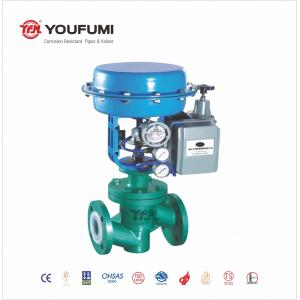 China Corrosion Proof Single Seated Globe Control Valve , Hydraulic Lined Control Valve supplier