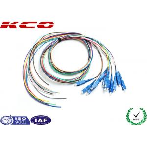 China 12 colors PVC Fiber Optic Pigtail Single Mode FTTH Fiber to The Home SC Type supplier