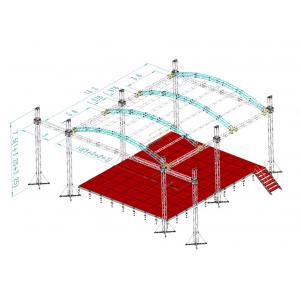 Outdoor Aluminum Concert Stage Light Truss Curved Roof Truss System
