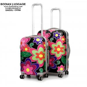 China 20'' 24'' 28'' 3-piece set ABS+PC film hard shell spinner wheeled luggage suitcase supplier