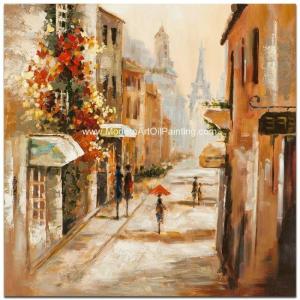 Impression Modern Art Oil Painting , Paris Street Oil Painting Wall Art on Canvas