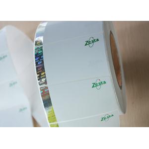Glossy Silver Hot Stamping Labels / Security Hologram Label Polyester Film Material