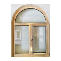 China KDSBuilding Double Glass Laminated Wooden Tilt And Turn Window With Germany Hardware Round Wood Window on sale