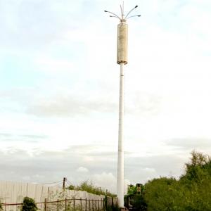 Q345 Steel Landscaping Lamp Pole Tower PVDF Coating High Mast Towers