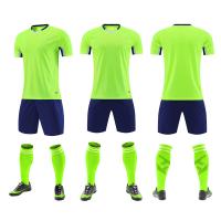 China Casual Training Plain Soccer Jerseys Sublimated Soccer Uniforms Set Short Sleeve on sale