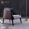 China PU Leather Modern Leisure Chair Lounge 83cm Height Brown Color wholesale