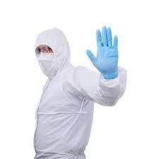 Disposable Safety Dust Proof Coveralls , Protective Clothing In Health And