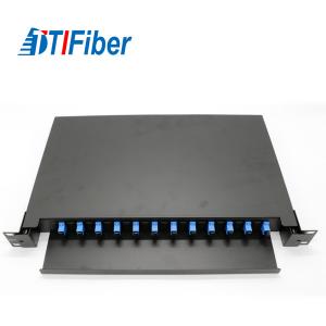 China Fiber Optic Patch Panel Termination Box Slidable type FTTH 12 Core SC Adapter supplier