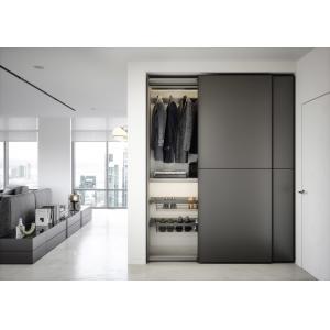 Custom Modern Grey Wardrobe Bespoke PET Closet with Shoe Rack