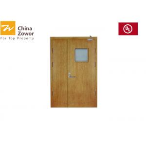 BS Standard Unequal Leaf 1 Hour Rated Fireproof Wooden Doors/ Perlite Board Filler