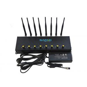China 8 Bands Long Range Cell Phone Jammer , RF Signal Jammer 427*116*60mm Size supplier