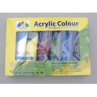 China 6 X 75ml Acrylic Paint Tubes Acrylic Paint Starter Colors Set For Wood / Paper / Glass on sale