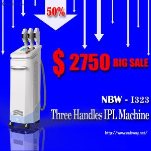 big promotion three handle ipl quantum beauty machines for wrinkles,acne hair removal