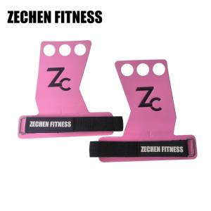Pull Ups CrossFit Hand Grips Pink Carbon Fiber Leather Gym For Bars