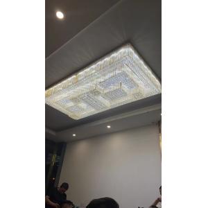 Purity Crystal Square Customized Pendant Lamp For Living Room And High Loft